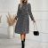 Autumn Women Clothing Pleated Print Long Sleeved Dress for Women