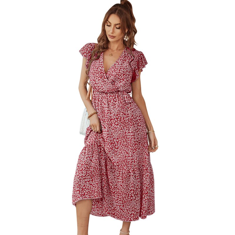 Printed Casual Vacation Dress - Image 4