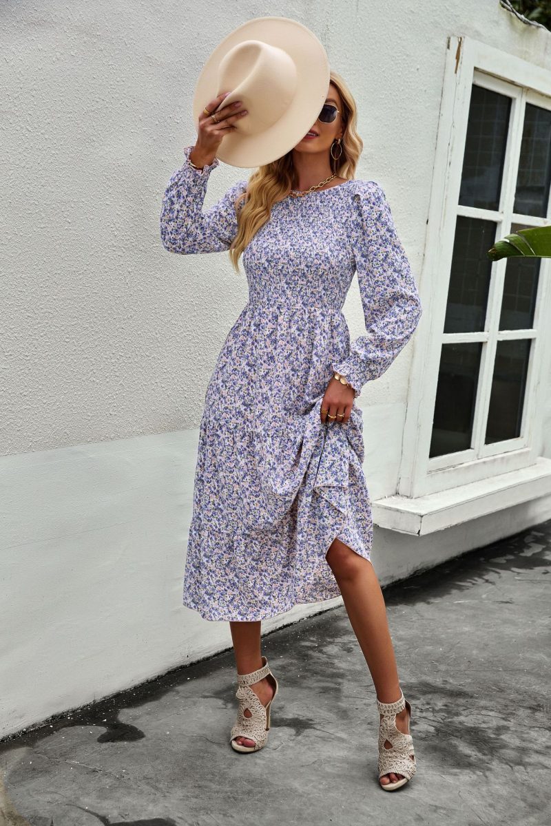 Four Seasons Floral Long Sleeve Dress - Image 9