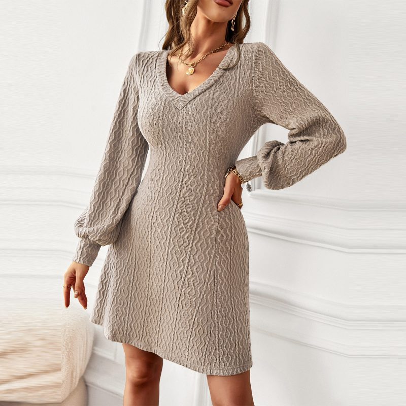 Sexy V-neck Waist Dress - Image 2