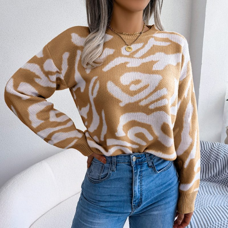 Floral Long Sleeve Bottoming Sweater - Image 8