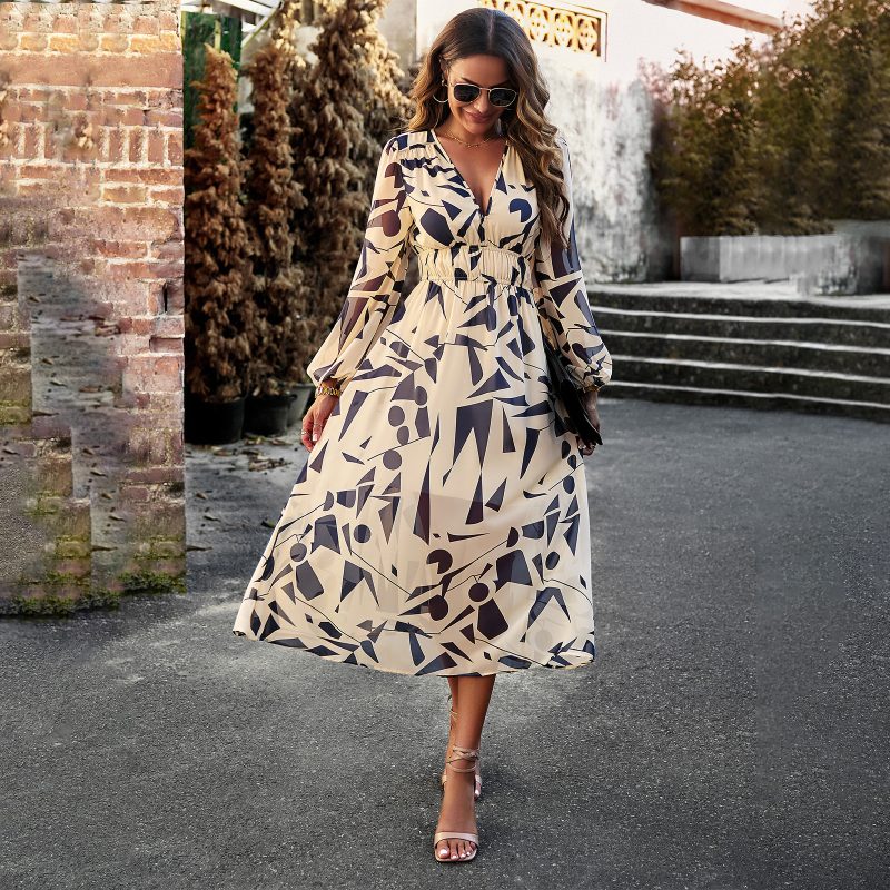 Bohemian Printed Dress - Autumn - Image 2