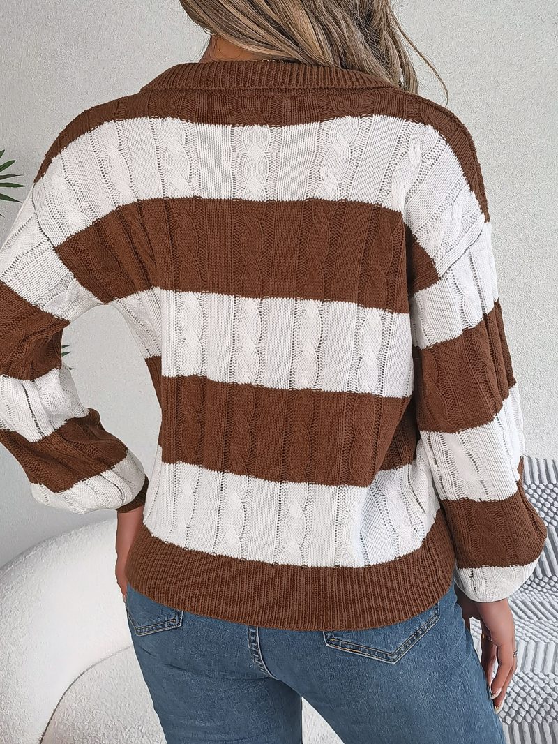Chicken Collar Twist Sleeve Pullover Sweater - Image 5