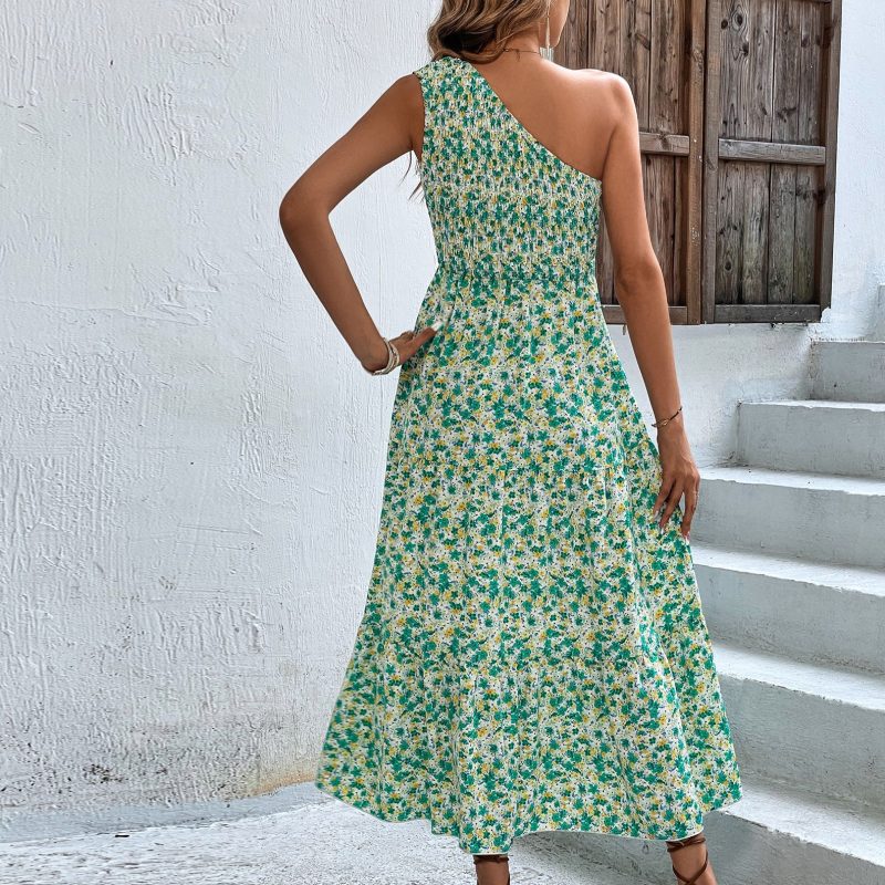 Sexy Oblique Shoulder Summer Dress - Image 4