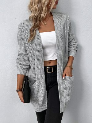 Pocket Knitted Sweater Cardigan Coat for Women