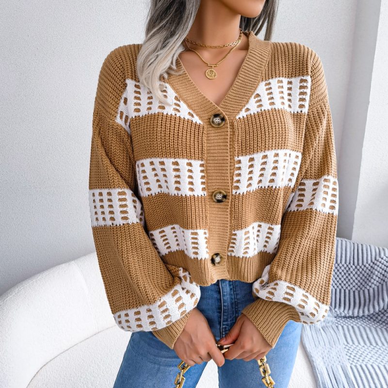 Lantern Sleeve Cardigan Coat - Autumn Winter Women's Fashion - Image 3