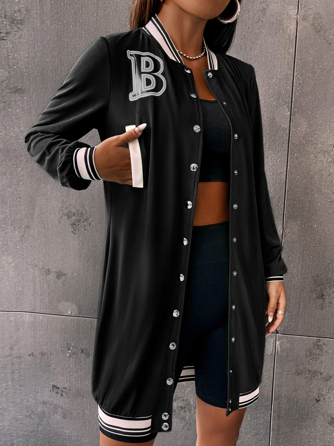 Women's Single-Breasted Solid Color Sports Dress - Image 5