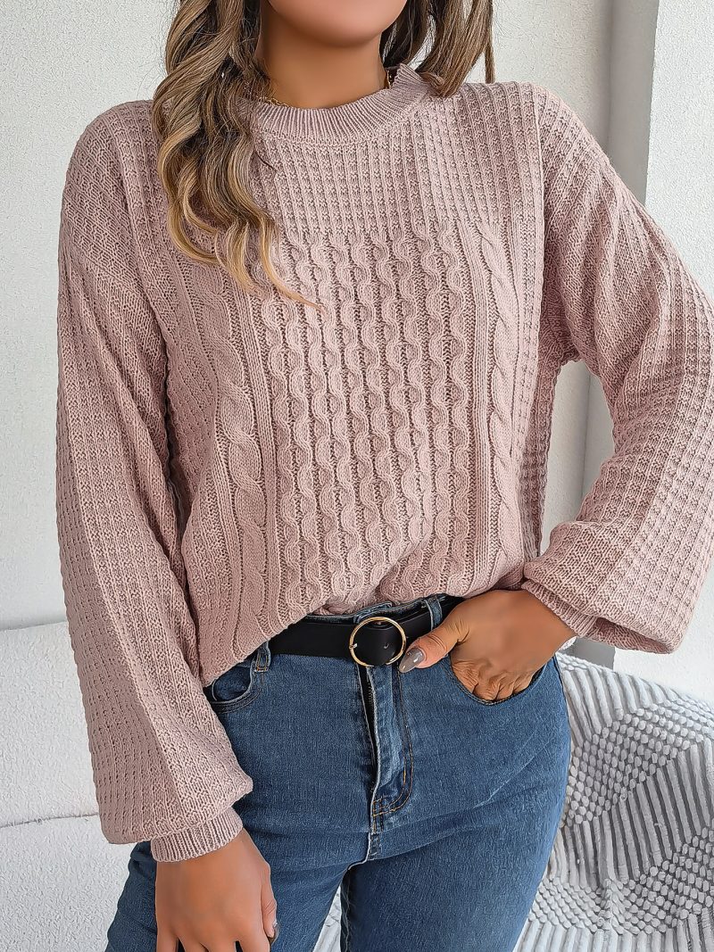 Twist Lantern Sleeve Pullover Sweater - Image 8