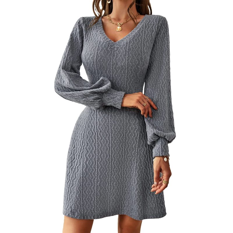 Sexy V-neck Waist Dress - Image 4
