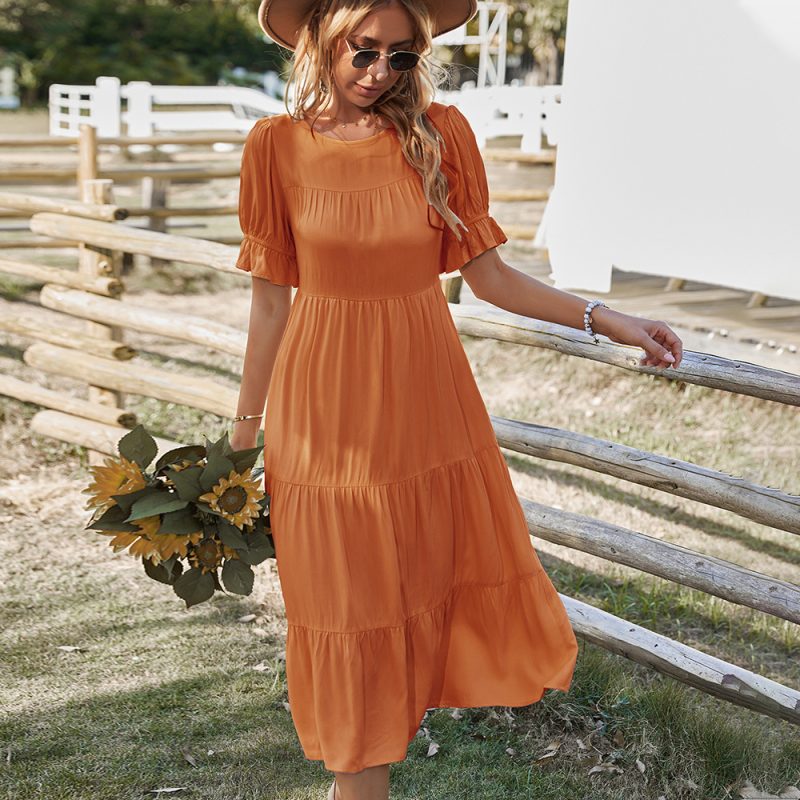 Solid Color Swing Dress - Spring/Summer - Image 3