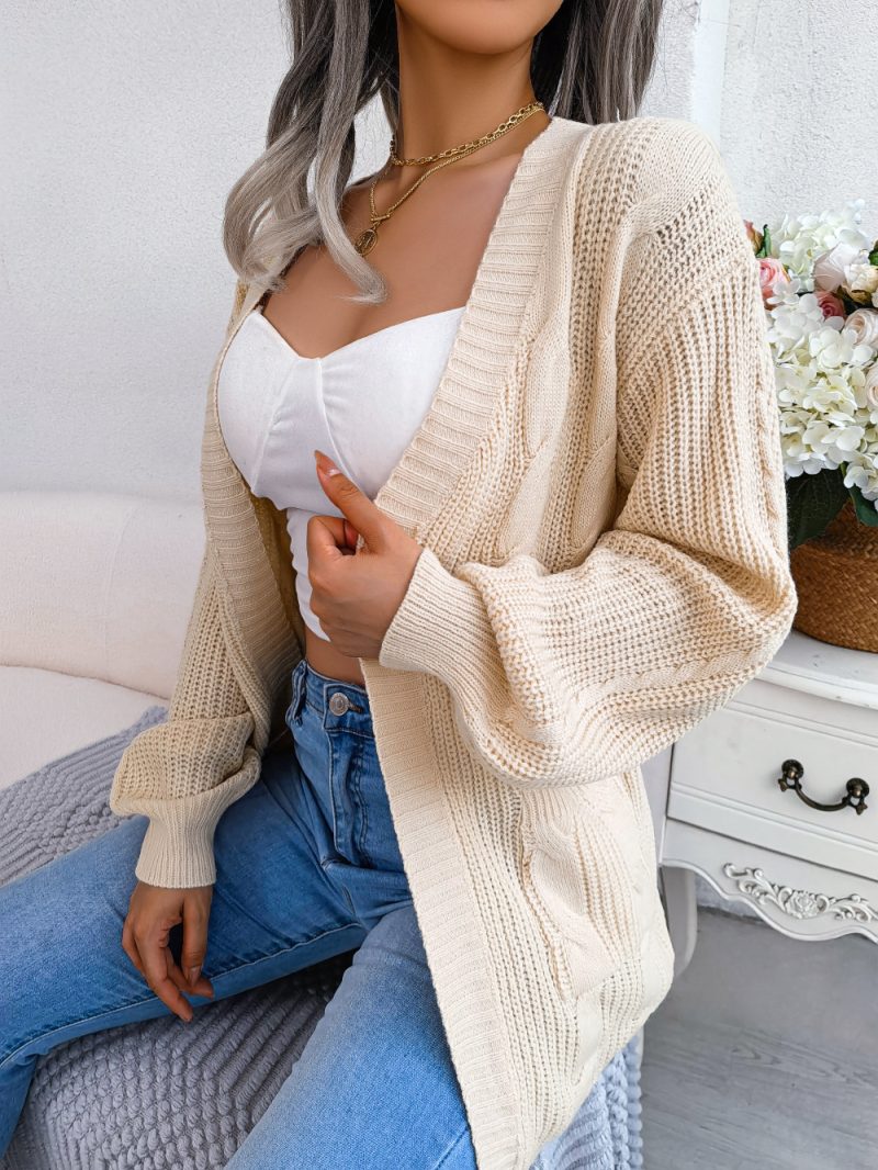 Twist Lantern Sleeve Cardigan Coa - Image 3
