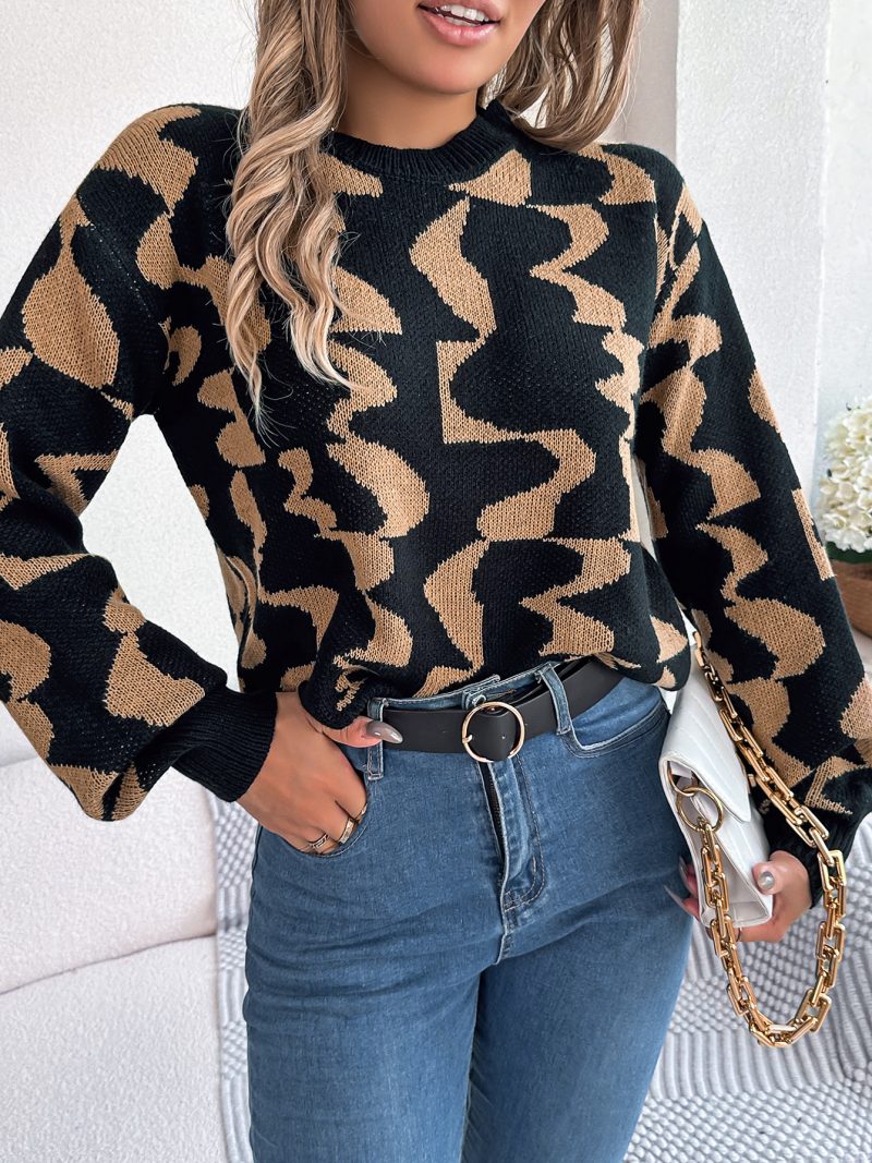Striped Long Sleeve Pullover Sweater - Image 6