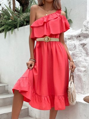 Strapless Ruffle High-Waist Women’s Summer Dress