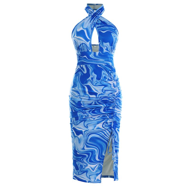 Sizzling Summer Backless Halter Dress - Image 4