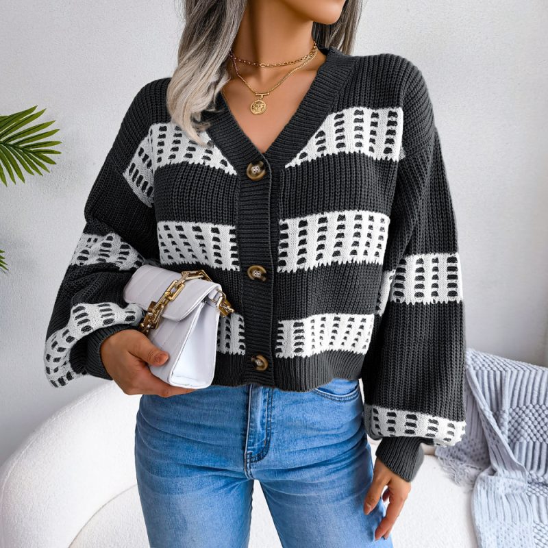 Lantern Sleeve Cardigan Coat - Autumn Winter Women's Fashion - Image 8