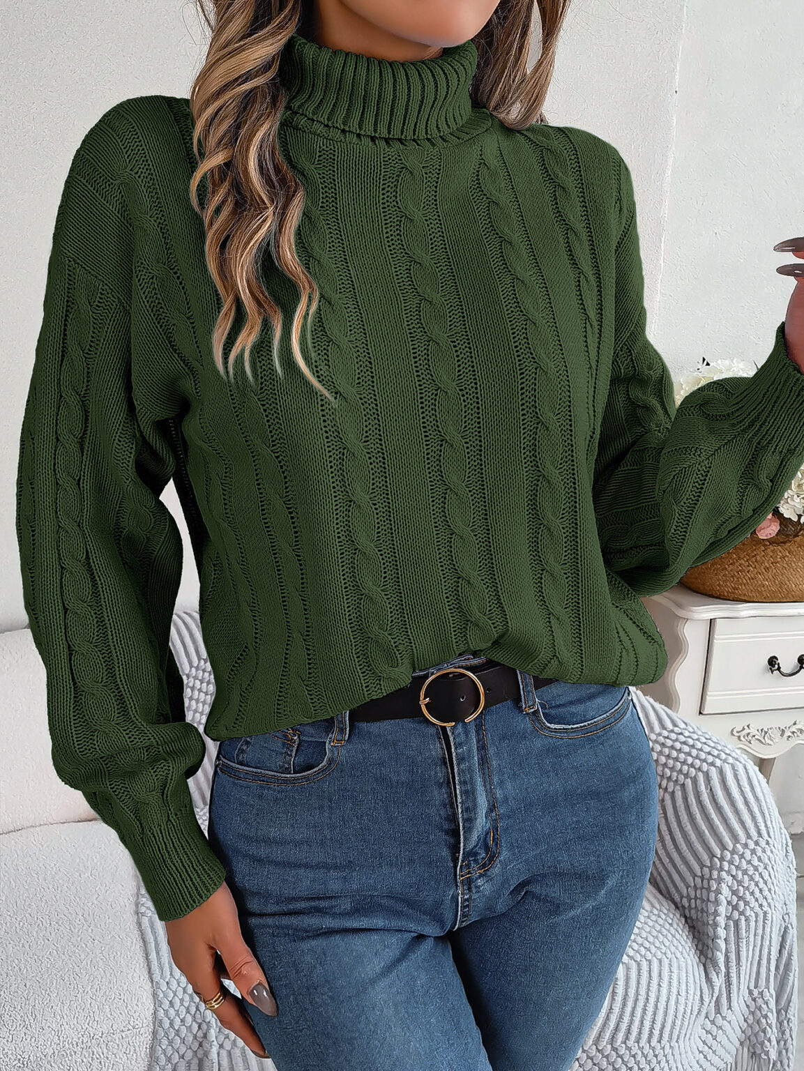 Twist Long Sleeve Turtleneck Sweater - Image 7