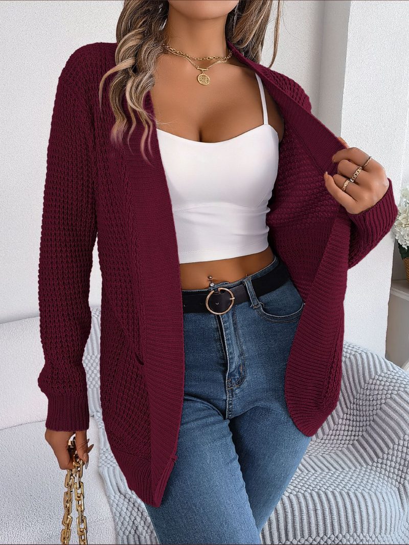 Long Sleeve Knit Sweater Cardigan - Image 7