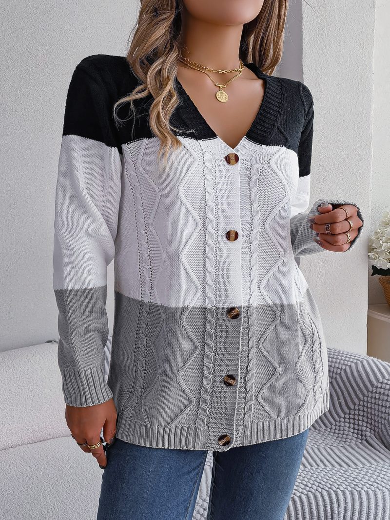 Button Long Sleeve Cardigan - Image 8
