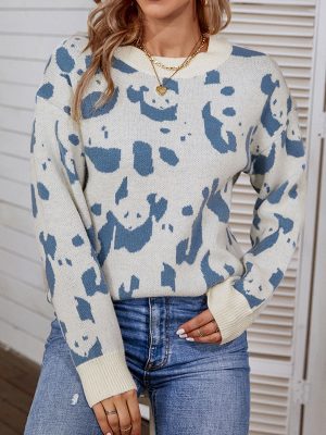 Women’s Animal Print Sweater – Fall/Winter Style