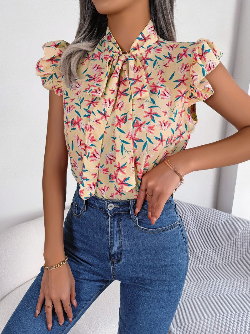 Casual Floral Chiffon Shirt - Image 2