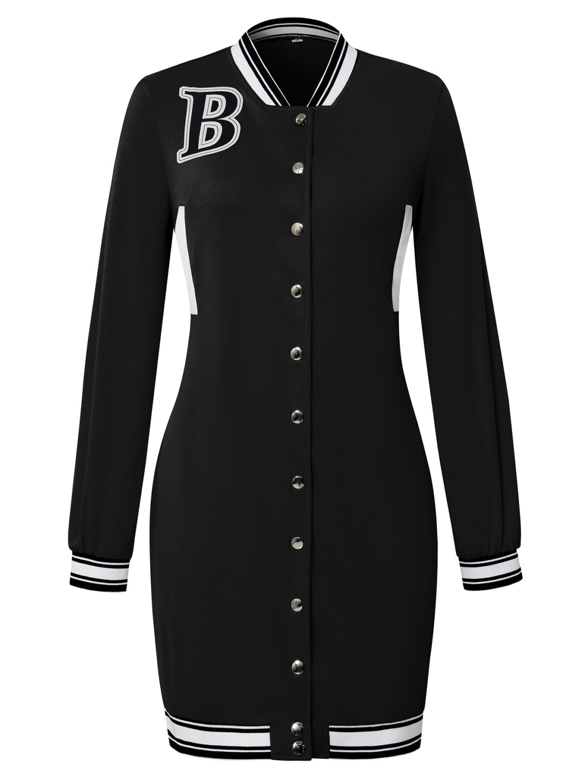 Women's Single-Breasted Solid Color Sports Dress - Image 6