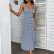 Sundress Arrival Summer Floral Strap Dress Vacation Blue Dress