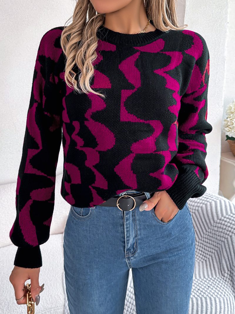 Striped Long Sleeve Pullover Sweater - Image 8