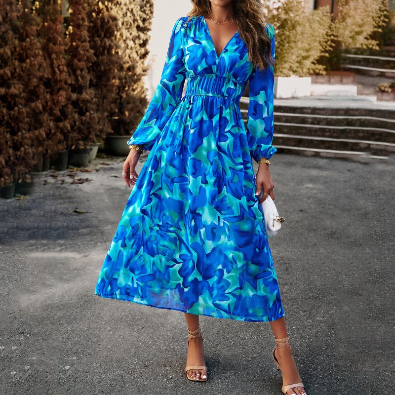 Bohemian Printed Dress - Autumn - Image 3