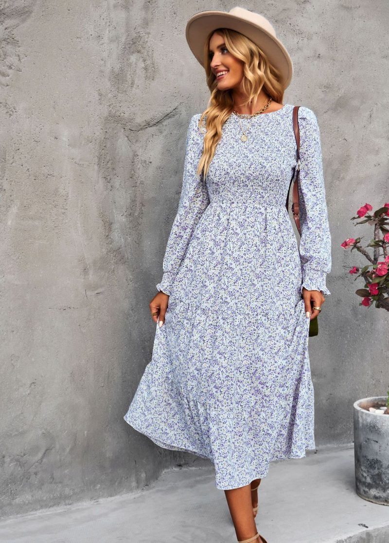 Four Seasons Floral Long Sleeve Dress - Image 6