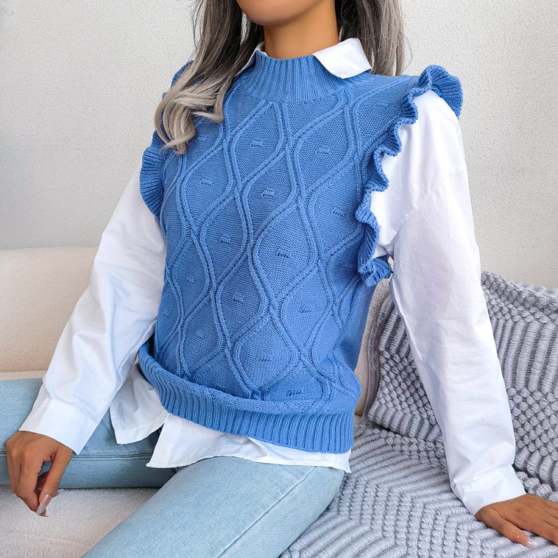 Diamond Knitted Vest - Image 2