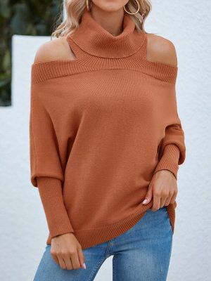 Sexy Women’s Polo Collar Knitwear