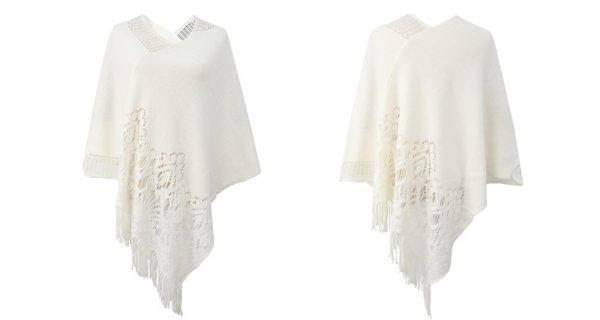 Women's Cashmere-like Hollow Out Cape Scarf - Autumn/Winter - Image 7