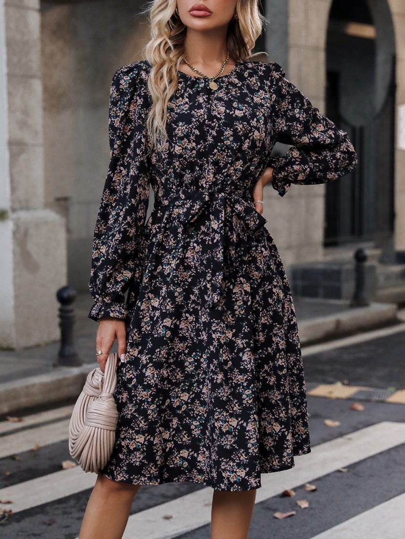 Floral V-Neck Dress for Spring & Autumn - Image 5