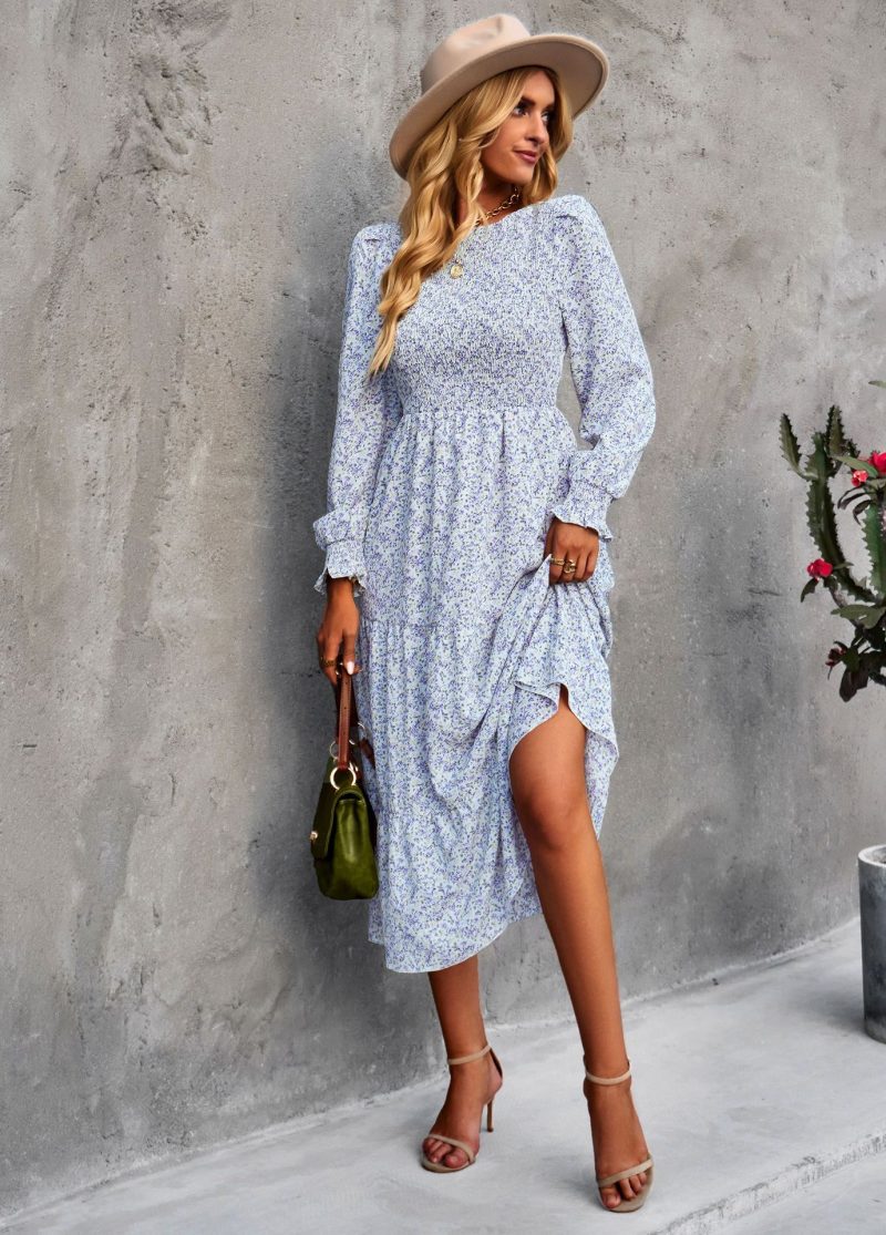 Four Seasons Floral Long Sleeve Dress - Image 4