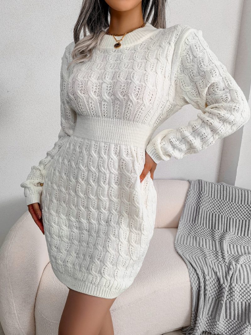 Twist Waist Sheath Sweater Dress - Image 5
