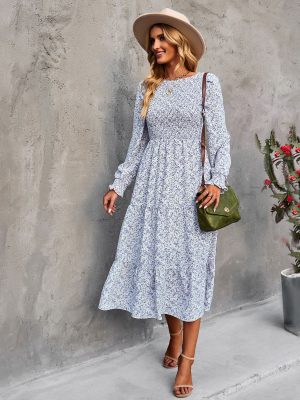 Four Seasons Floral Long Sleeve Dress