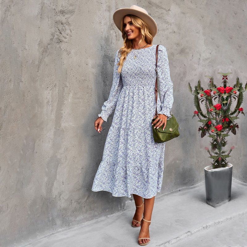 Four Seasons Floral Long Sleeve Dress