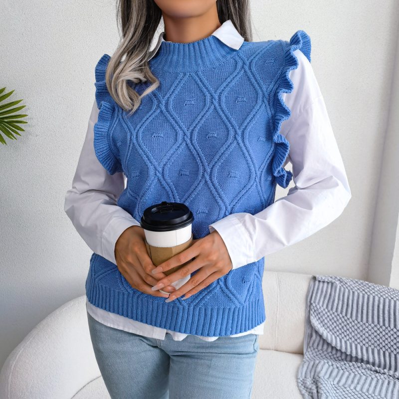Diamond Knitted Vest - Image 6