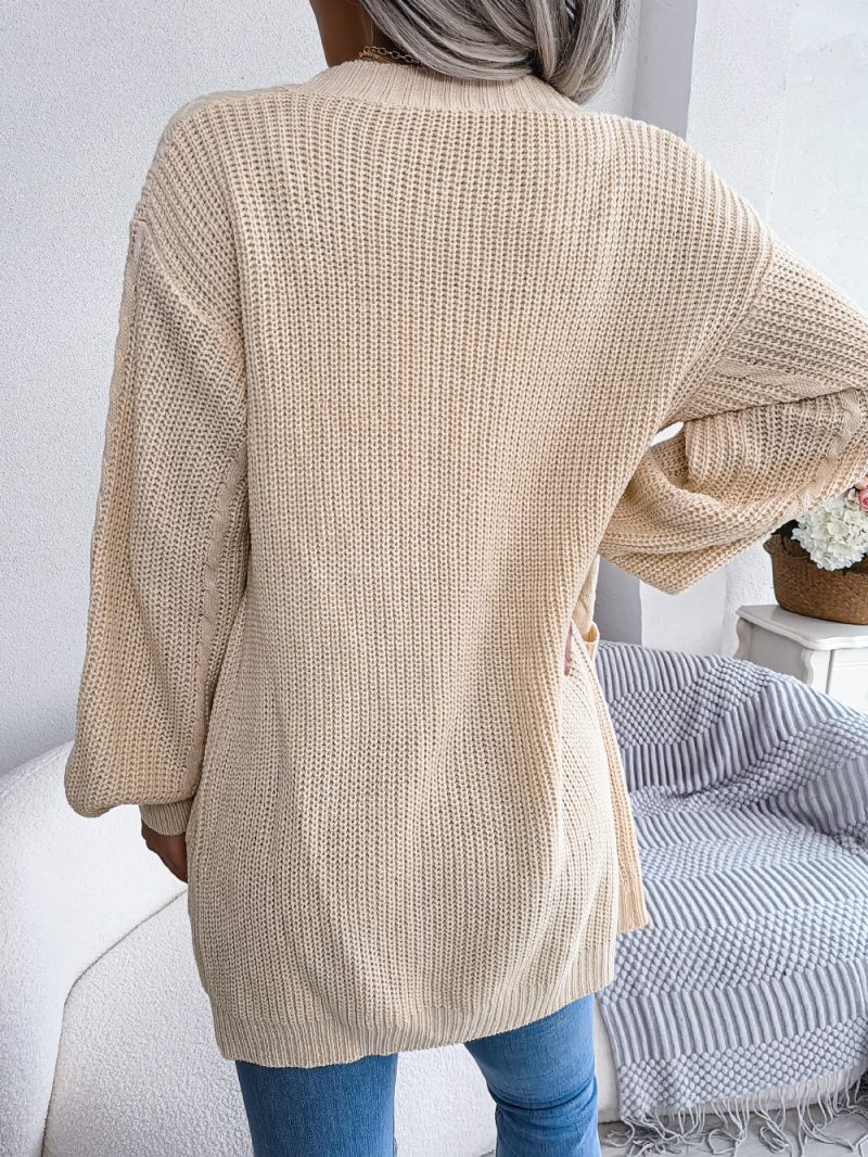 Twist Lantern Sleeve Cardigan Coa - Image 8