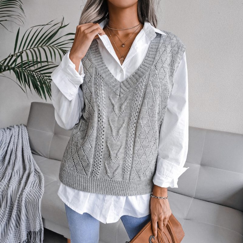 Cutout Twist V-Neck Vest - Image 8