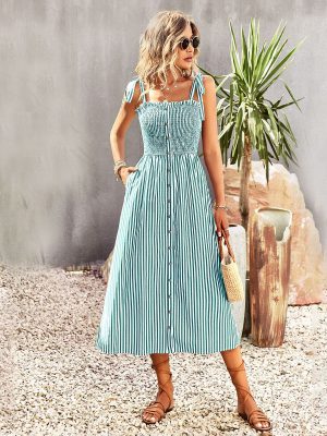 Elegant Striped Dress – Spring & Summer