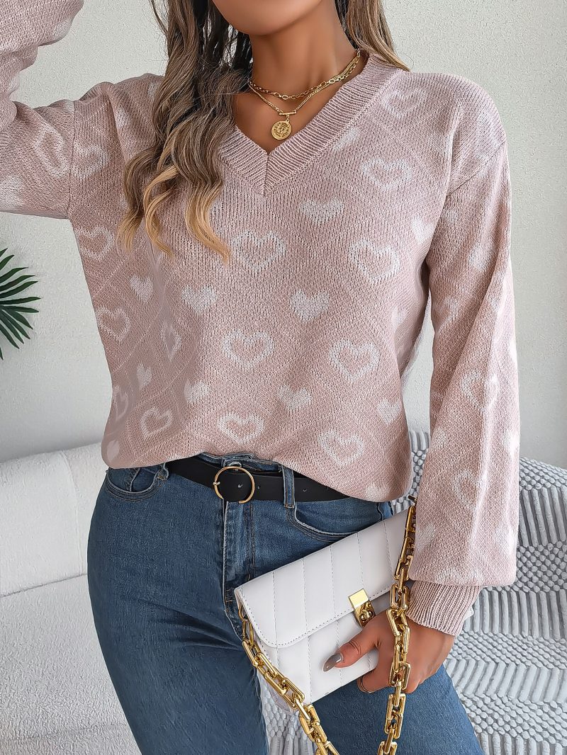 Sweet Love Lantern Sleeve Sweater - Autumn Winter Women's Fashion - Image 3