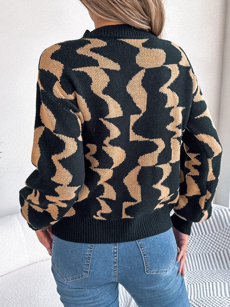 Striped Long Sleeve Pullover Sweater - Image 5