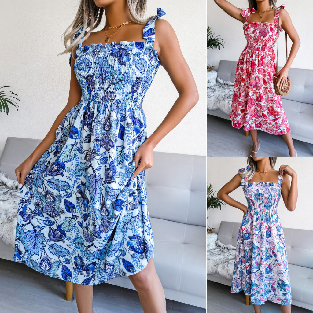 Printed Sleeveless Midi Sundress - Image 5