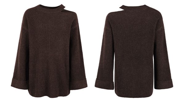 Shoulder Bell Sleeve Sweater for Women - Image 5