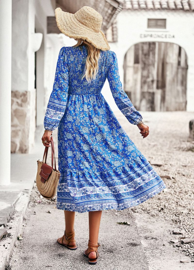 Bohemian V-neck Dress - Spring & Summer - Image 6