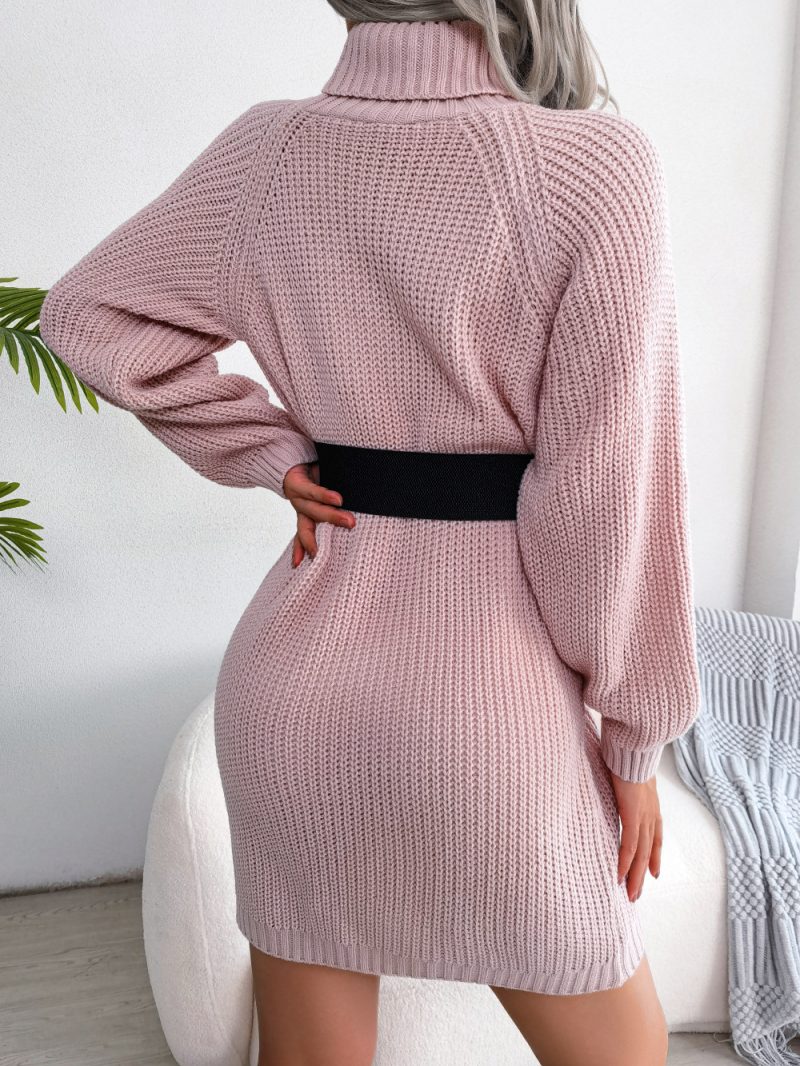 Turtleneck Sweater Dress for Women - Image 6