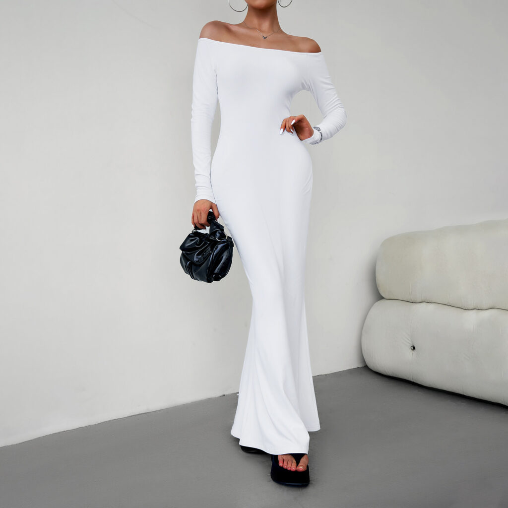 Sexy Elegant Off-Shoulder Dress - Autumn/Winter