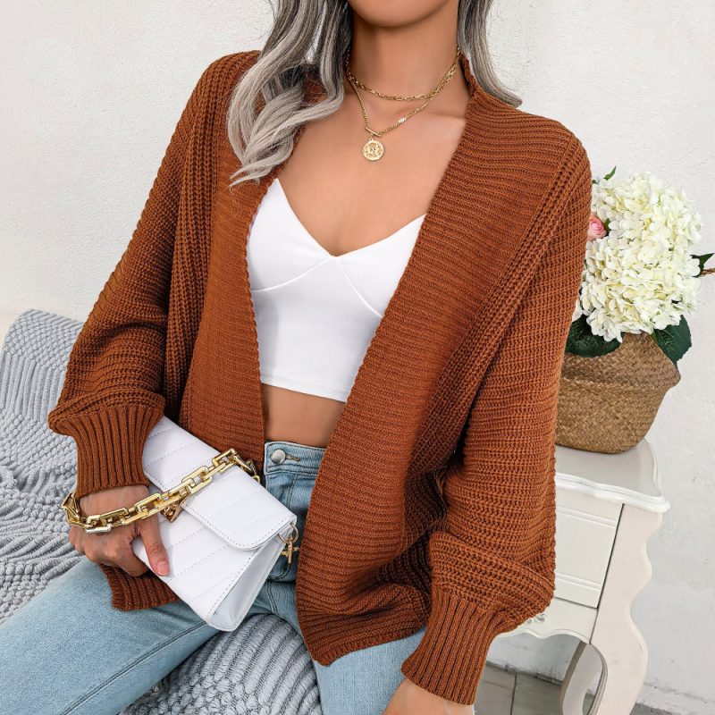 Batwing Sleeve Loose Cardigan Coat - Image 7