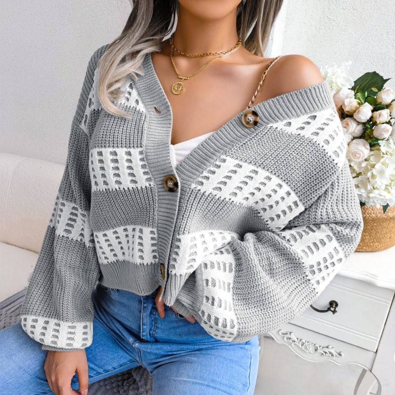 Lantern Sleeve Cardigan Coat - Autumn Winter Women's Fashion - Image 5